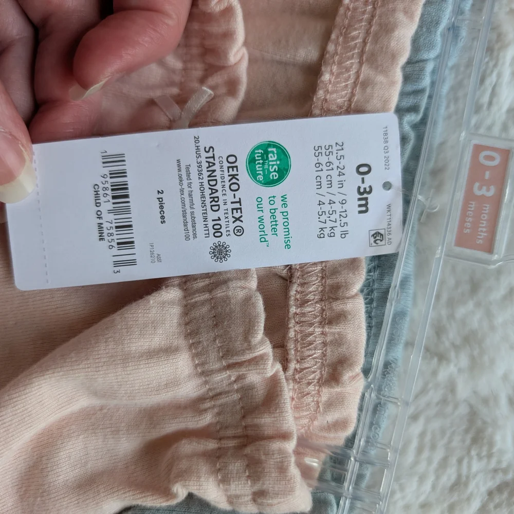 NWT Carter's Pink And Blue Shorts 0-3 Months